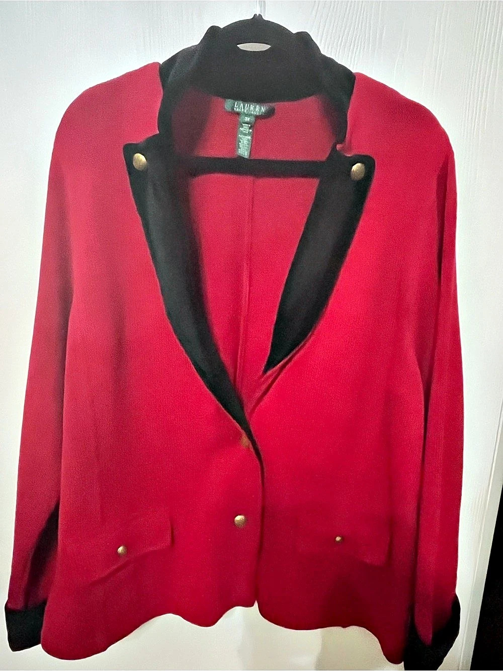Lauren Ralph Lauren Women's Red & Black Blazer